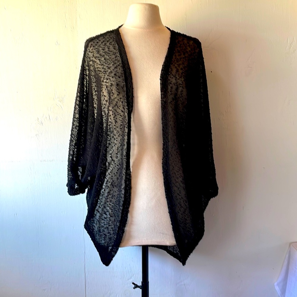 Vince Camuto open knit black cardigan. One size fits all.